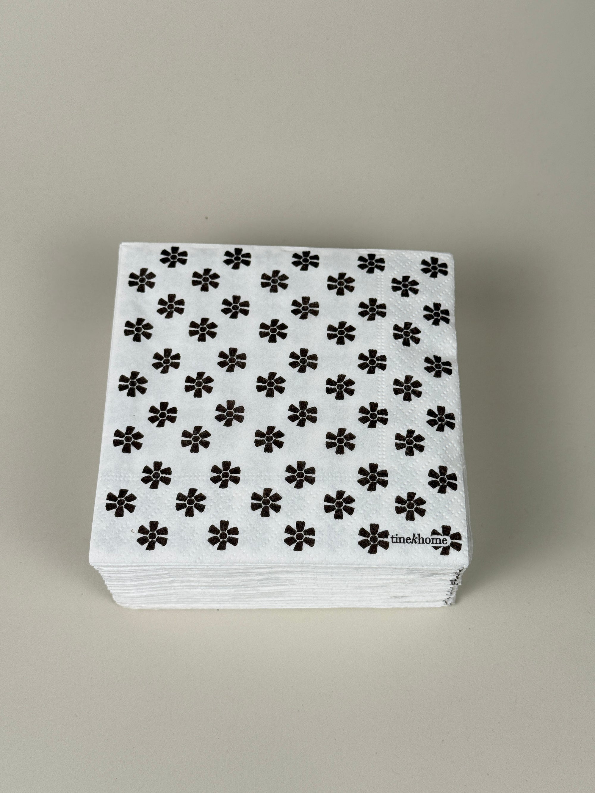Servett Blomma Mocca 12.5x12.5cm
