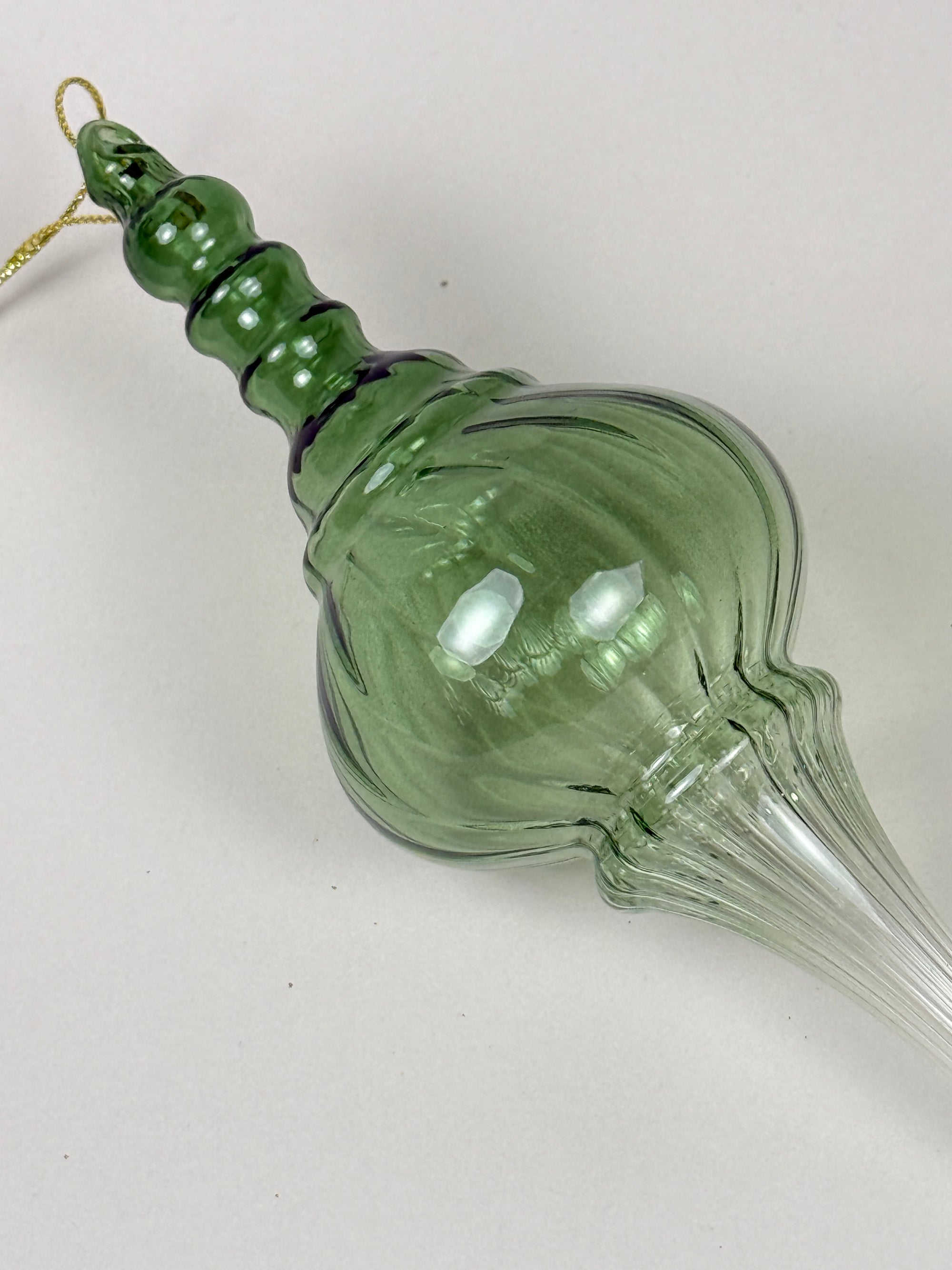 Hänge Glas Icicle Dome Green