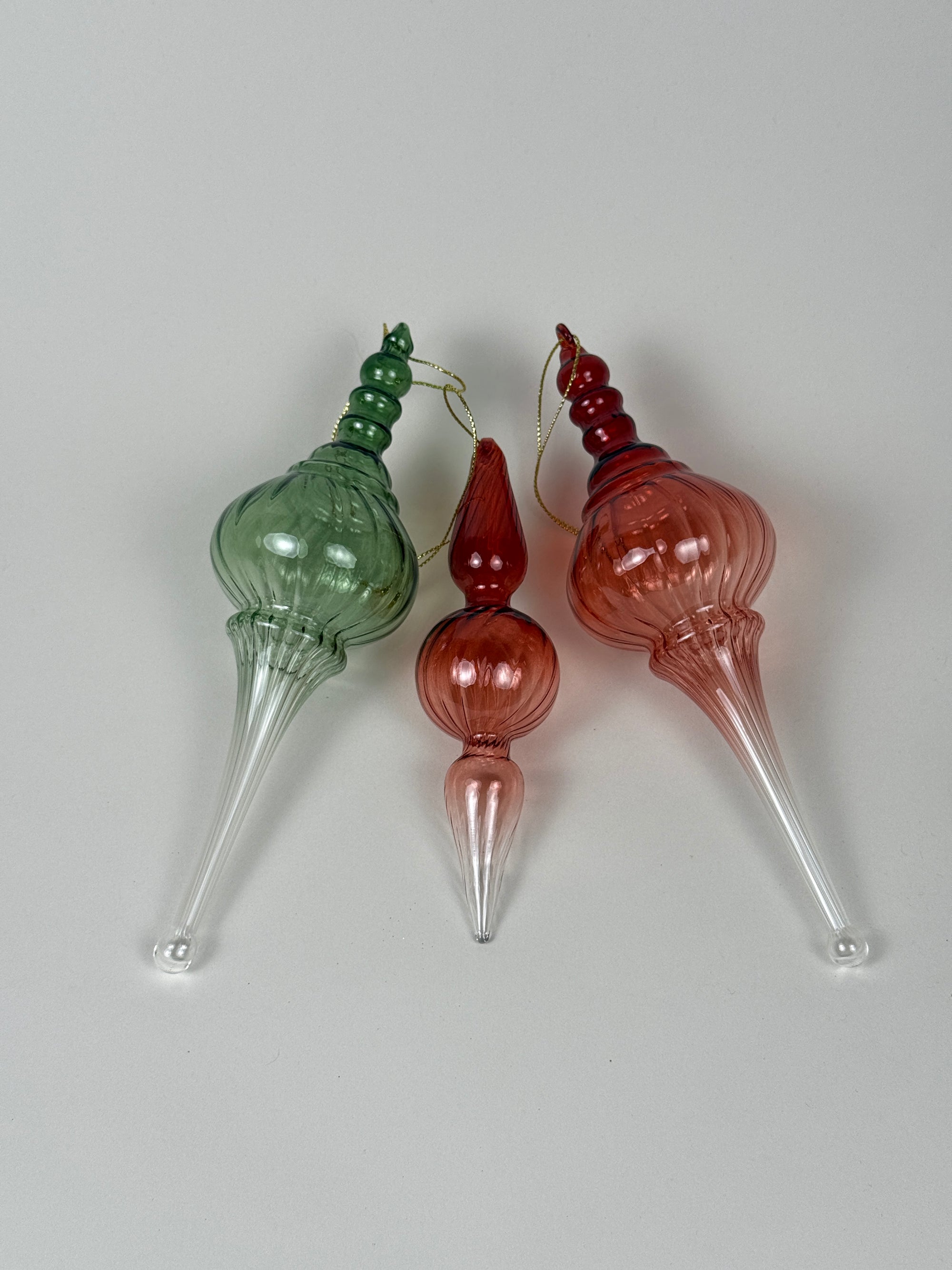 Hänge Glas Icicle Bonbon Ruby