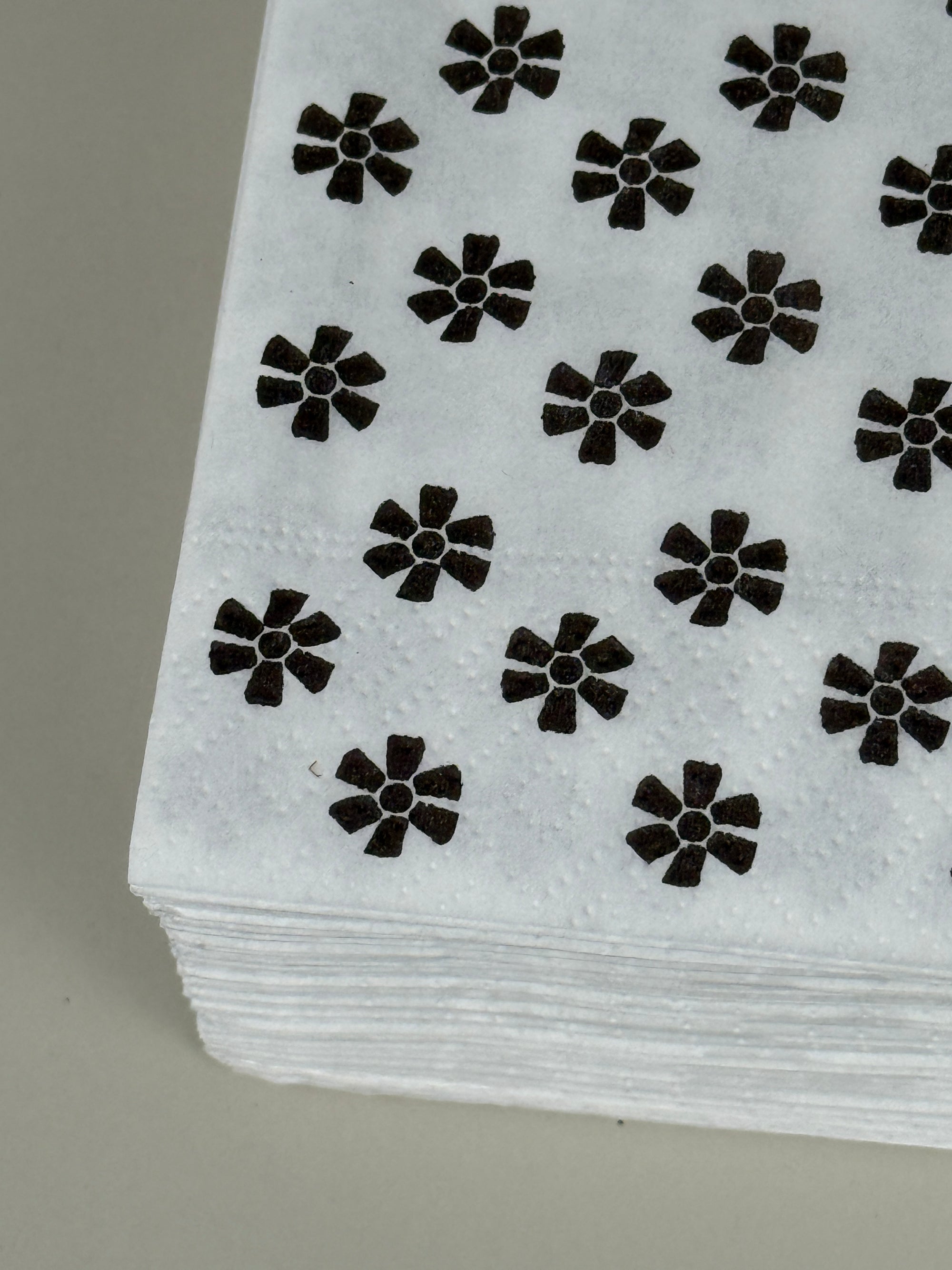 Servett Blomma Mocca 12.5x12.5cm