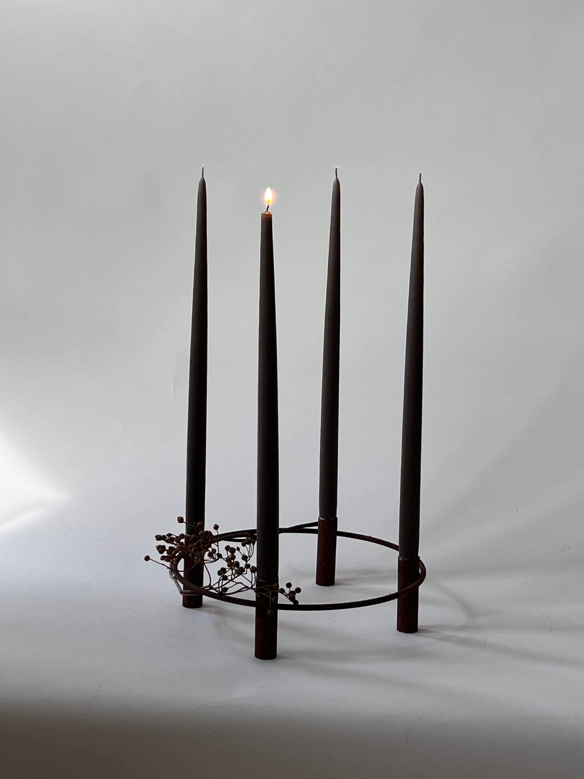 Ljusstake ring med 4 ljus Rost