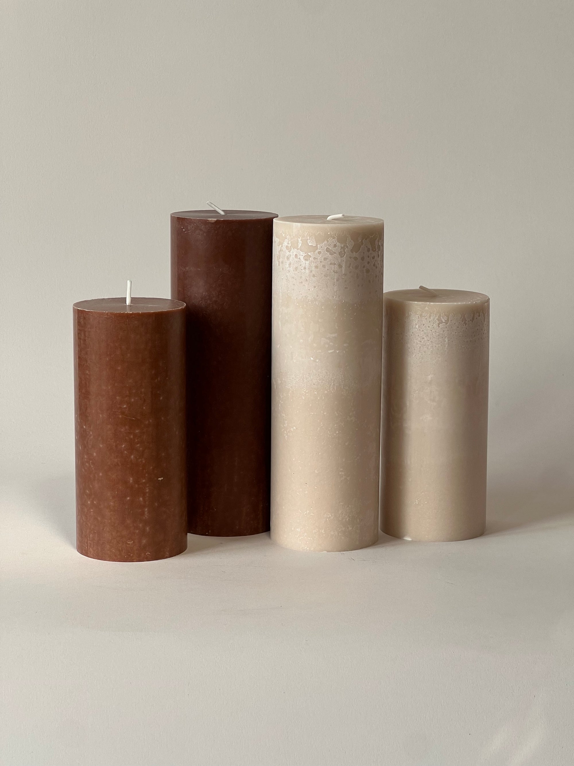 Blockljus stearin Sand 15 cm