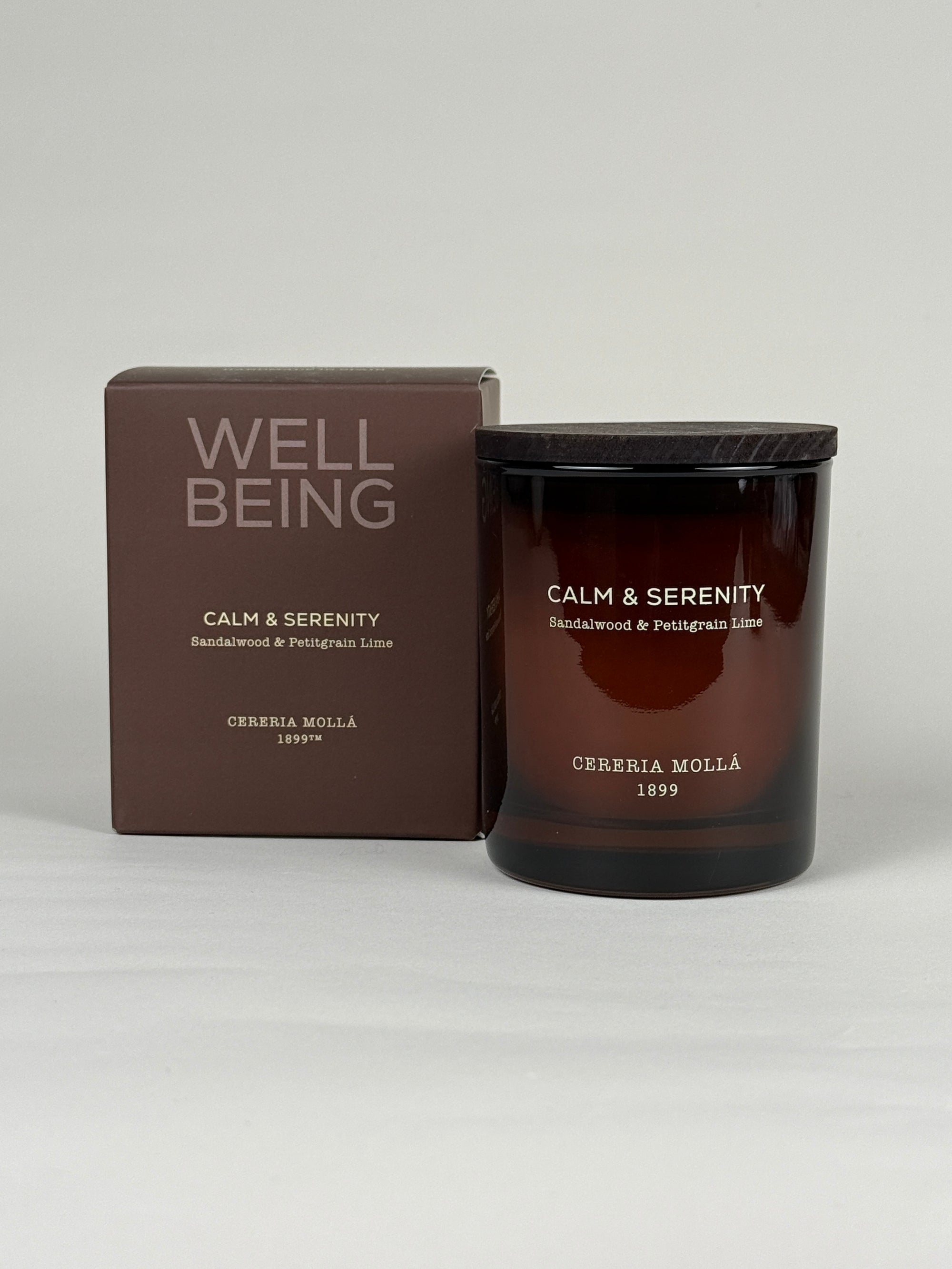 Doftljus Calm &amp; Serenity Sandalwood &amp; Petitgrain Lime, Cerería Mollá 1899