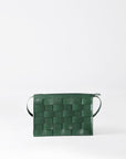 Näver Small Shoulder Bag i Grönt läder